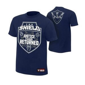 WWE The Shield "Justice Has Returned" Tee 3X Blue Graphic Authentic Cotton